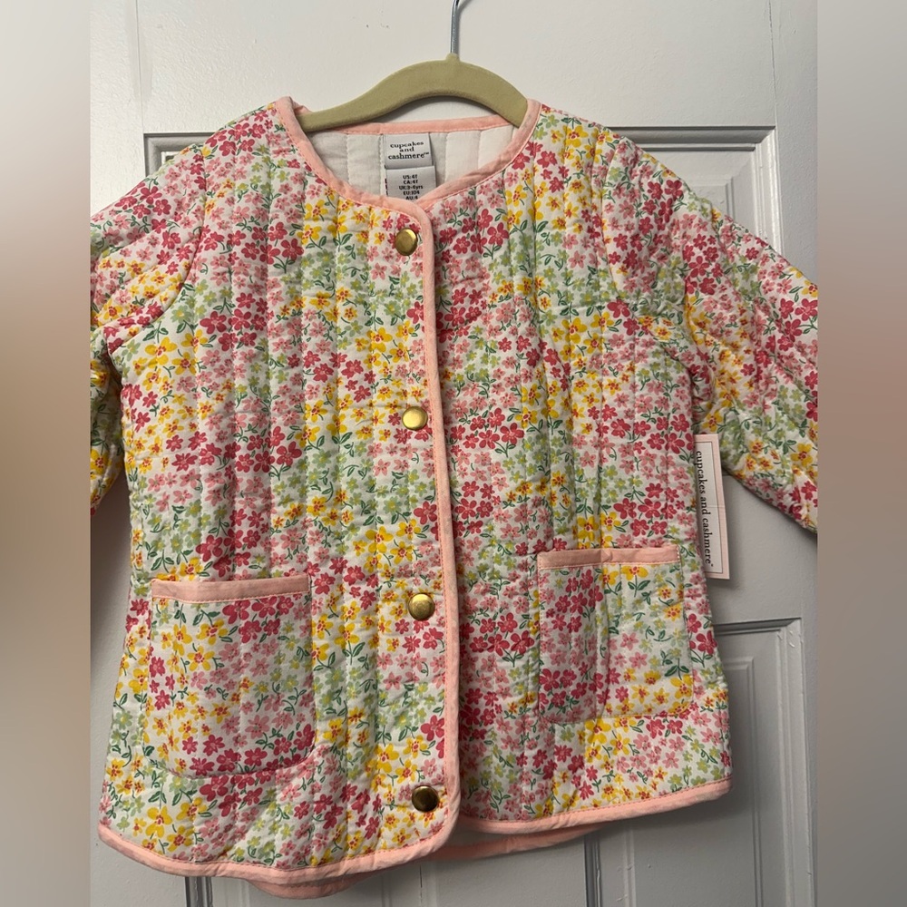 cupcakes & cashmere Floral Kids Puffer Jacket